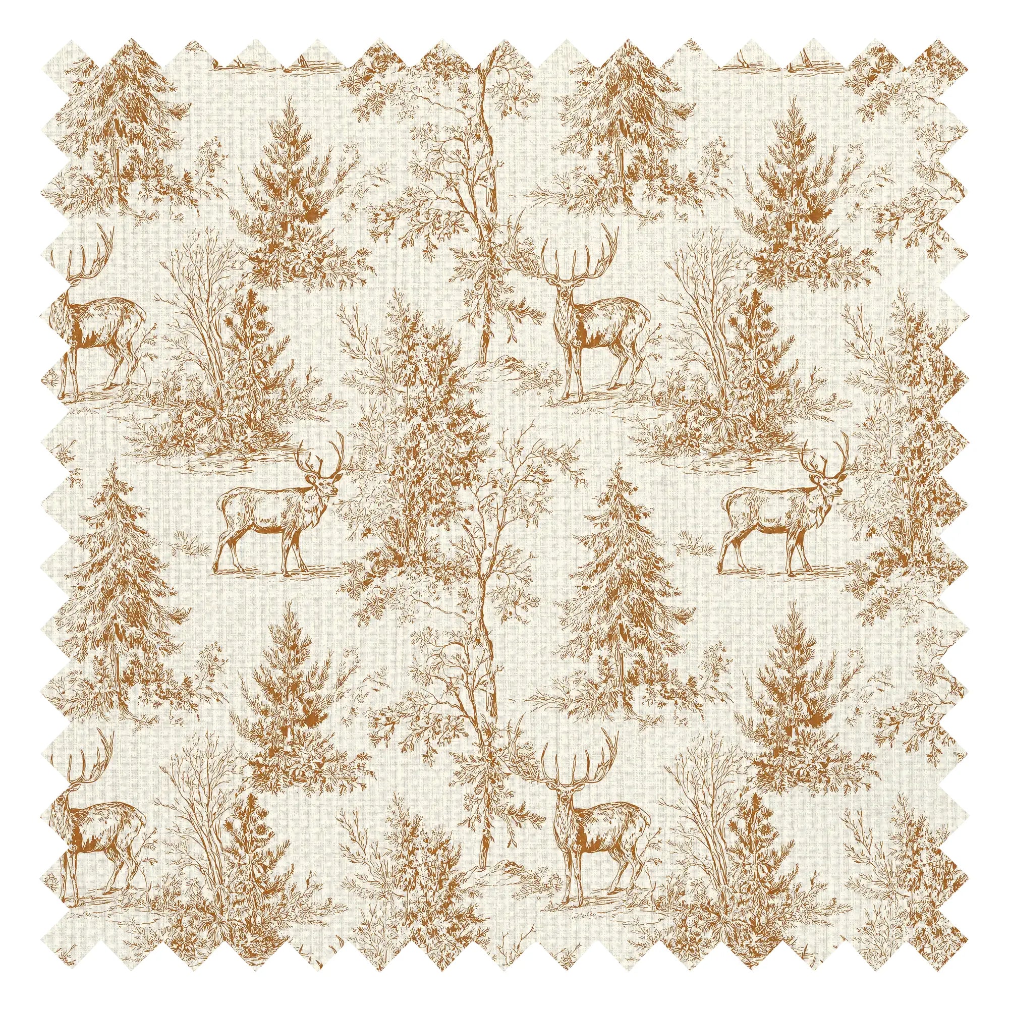Distant Antlers Fabric in Tan
