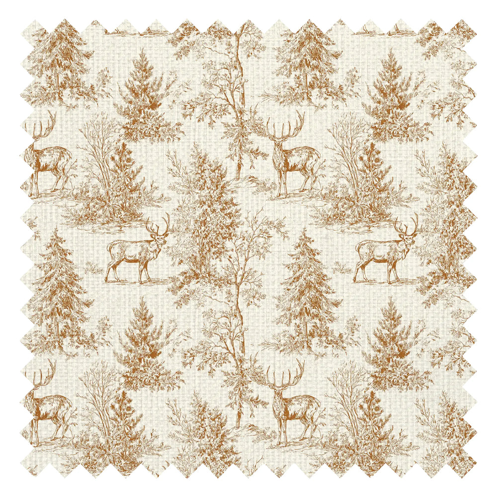 Distant Antlers Fabric in Tan