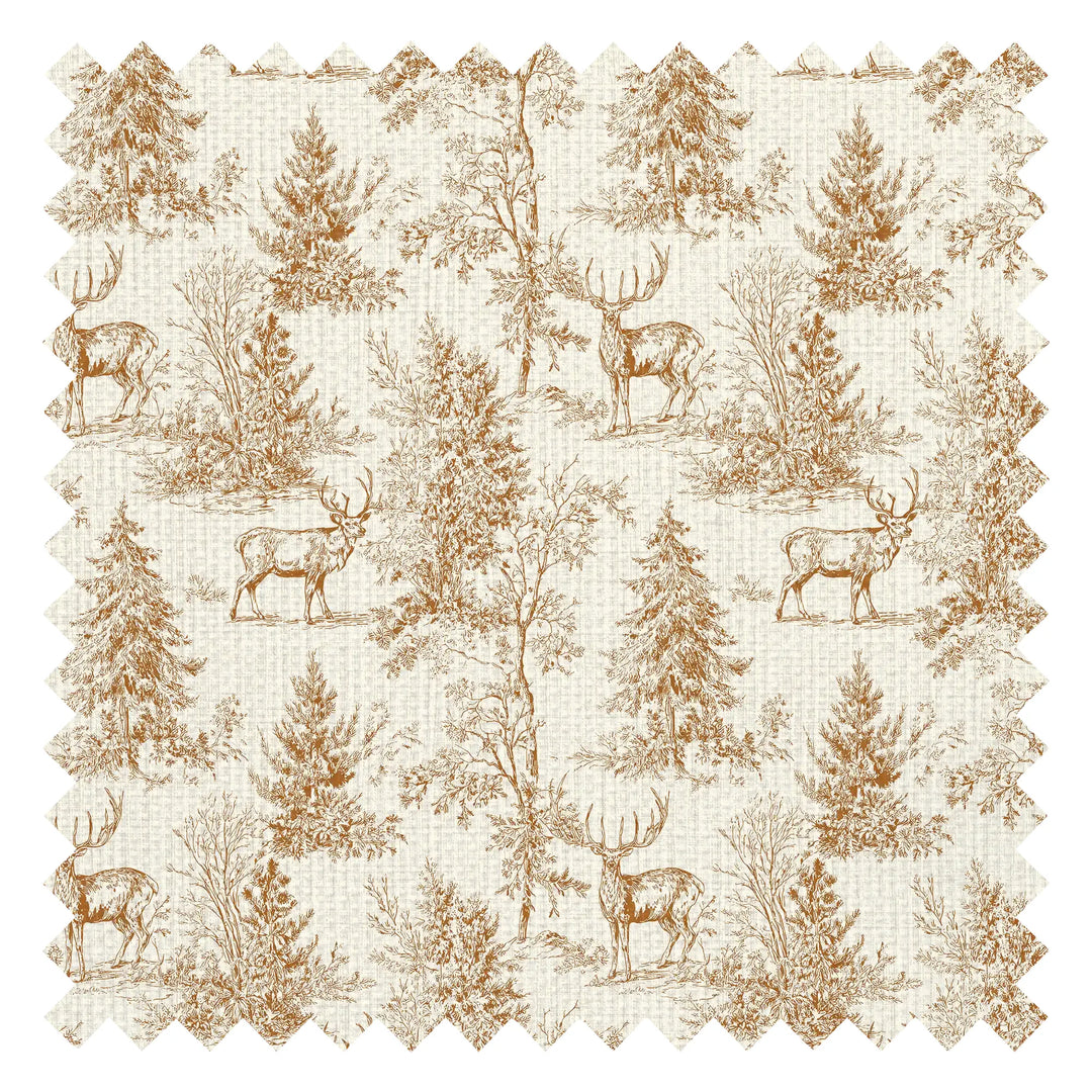 Distant Antlers Fabric in Tan