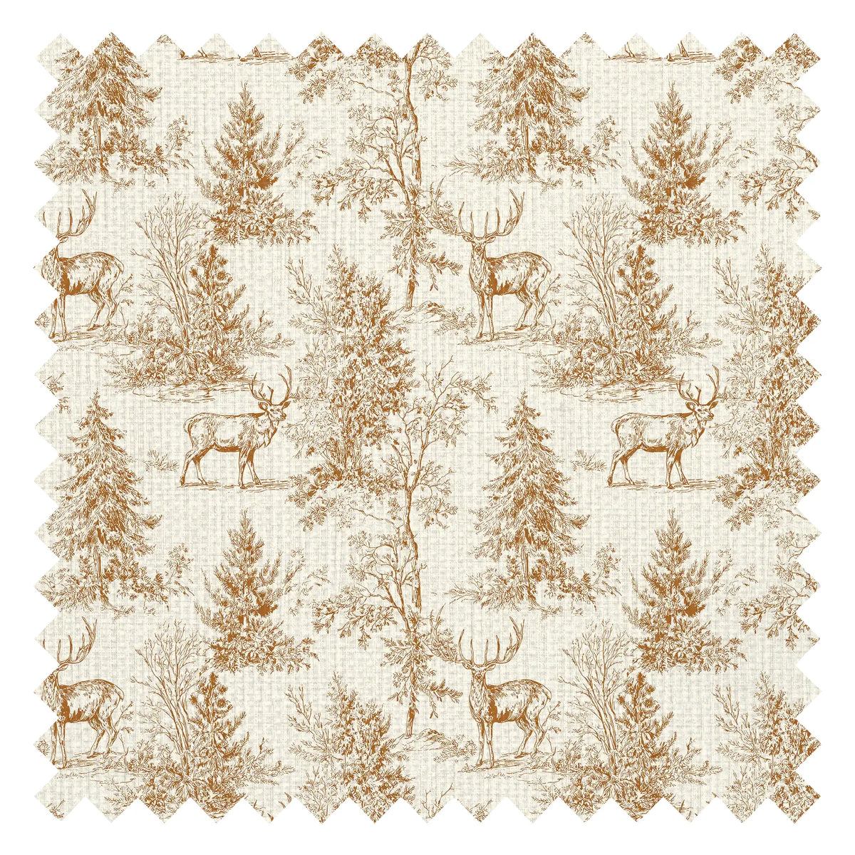 Distant Antlers Fabric in Tan