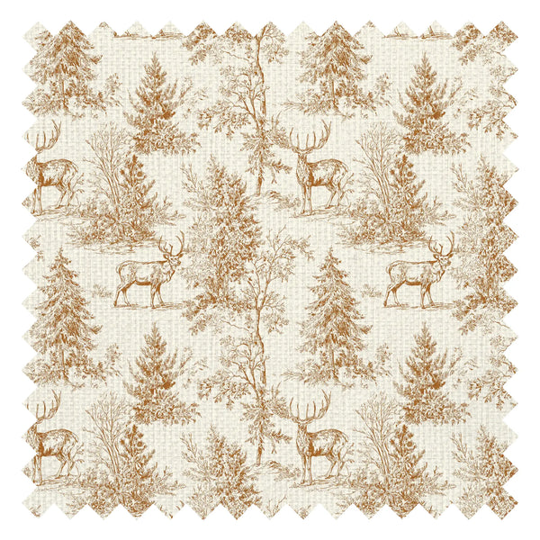 Distant Antlers Fabric in Tan