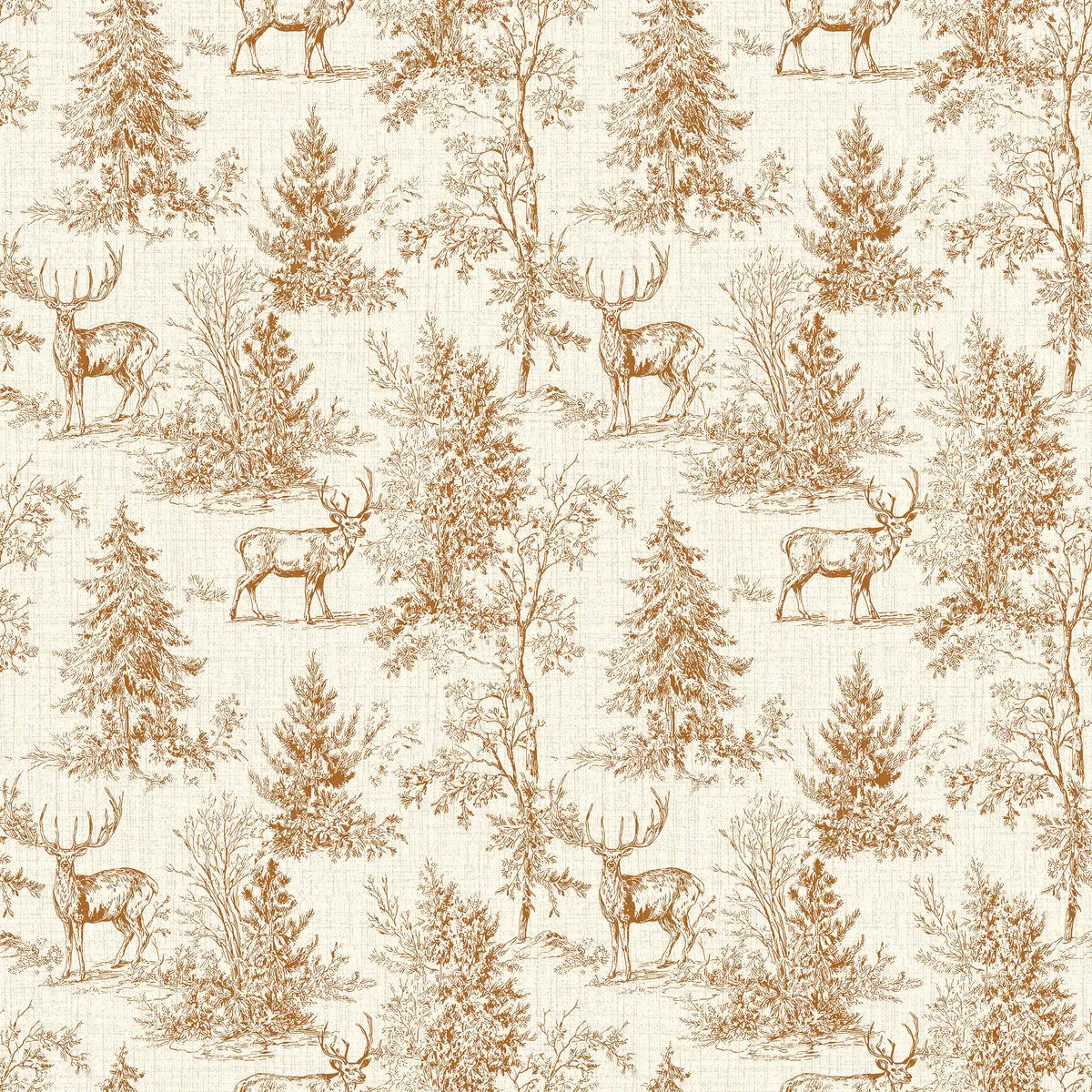 Distant Antlers Wallpaper in Tan