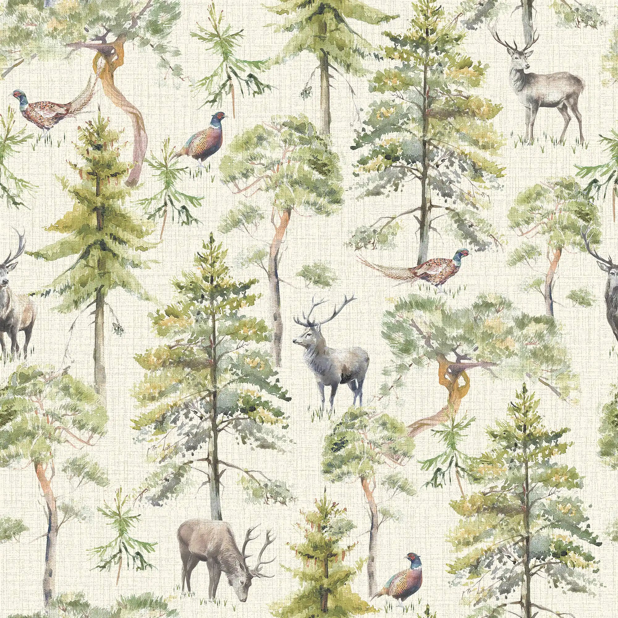 Gamekeeper's Morning Wallpaper in Cream