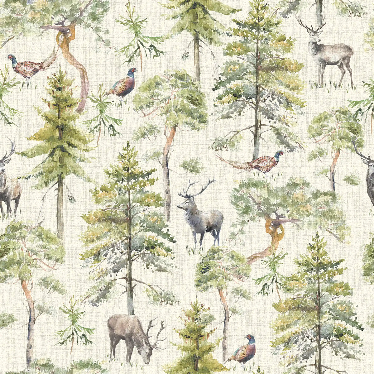Gamekeeper's Morning Wallpaper in Cream