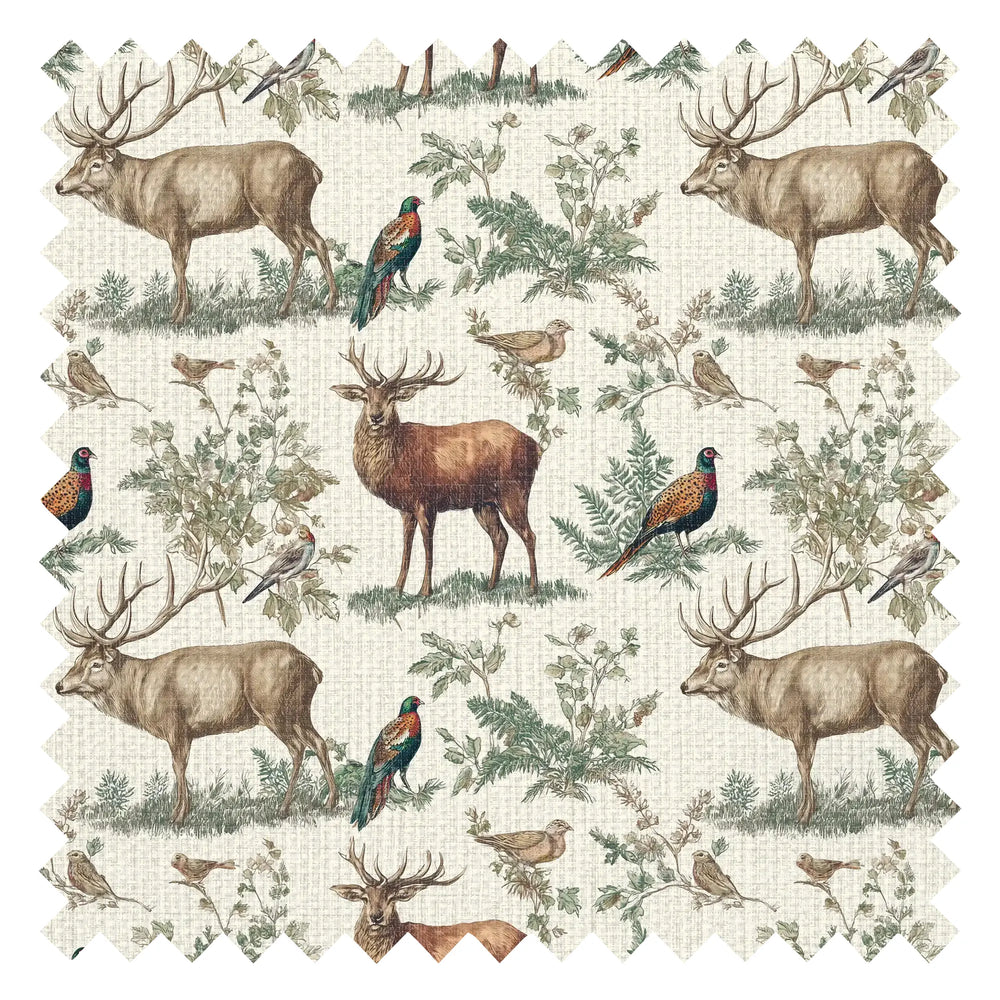 Moorland Majesty Fabric in Cream