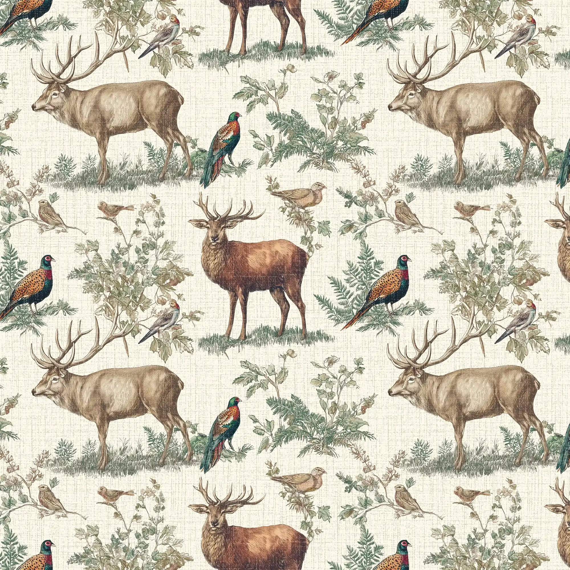 Moorland Majesty Wallpaper in Cream