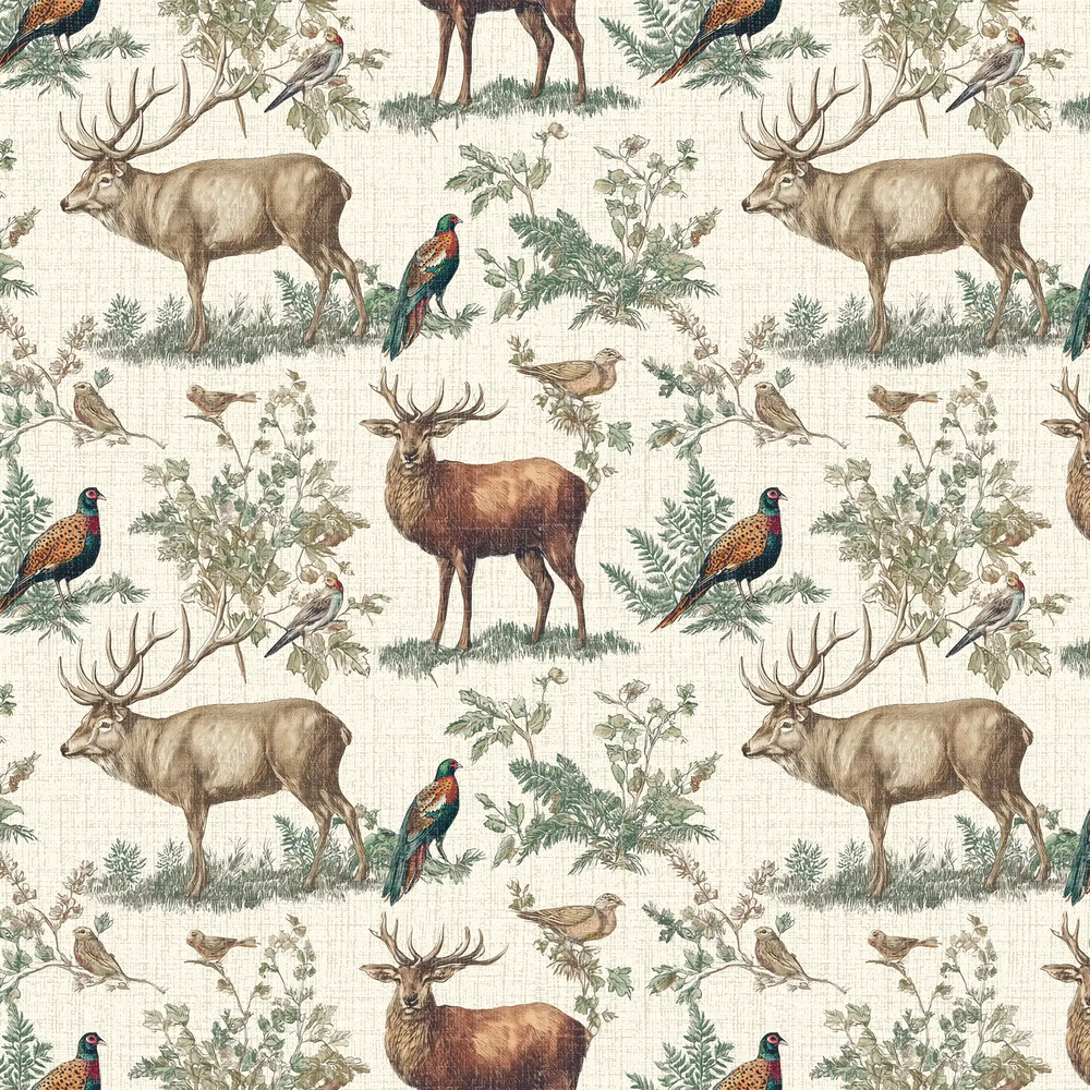 Moorland Majesty Wallpaper in Cream