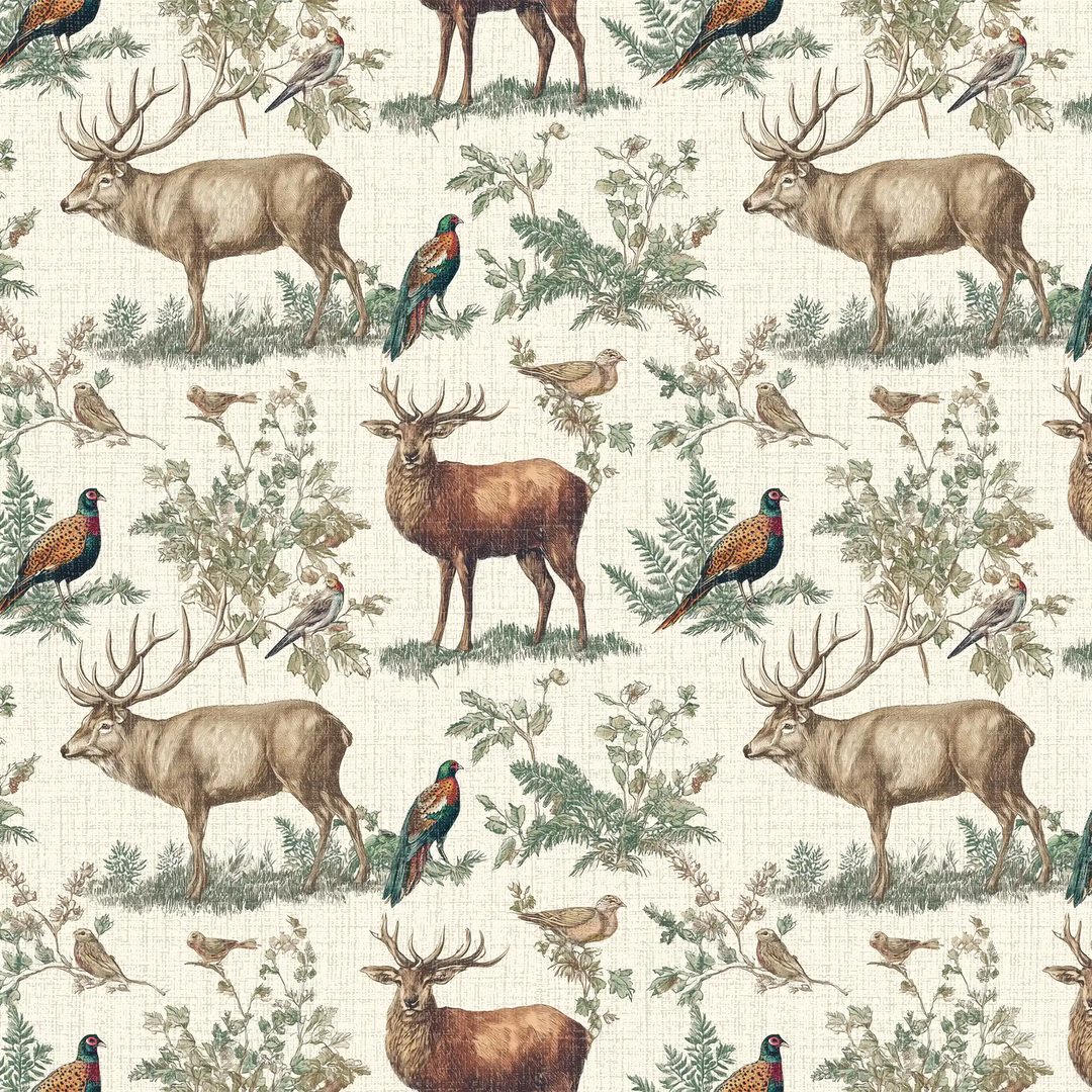 Moorland Majesty Wallpaper in Cream