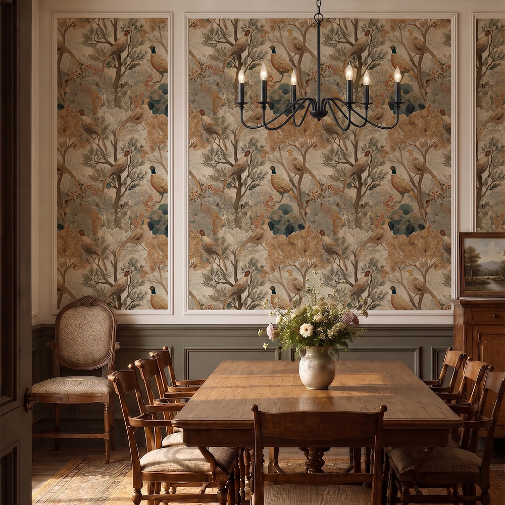 The Laird's Game Wallpaper in Rustic Neutrals