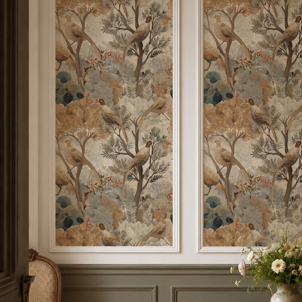 The Laird's Game Wallpaper in Rustic Neutrals