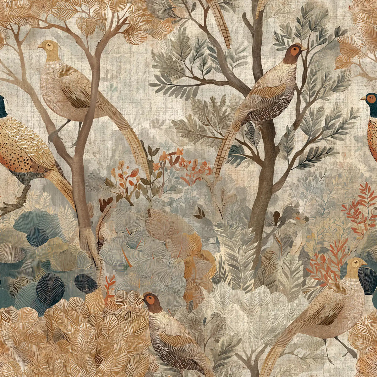 The Laird's Game Wallpaper in Rustic Neutrals