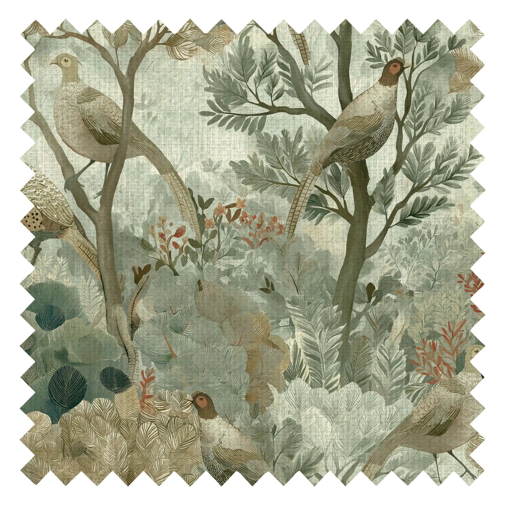 The Laird's Game Fabric in Rustic Greens