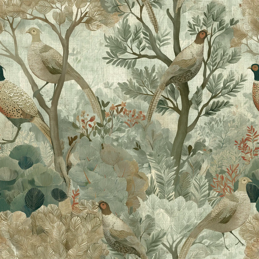 The Laird's Game Wallpaper in Rustic Greens