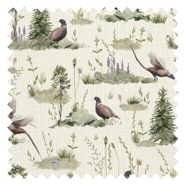 Pheasant Meadow Fabric in Cream