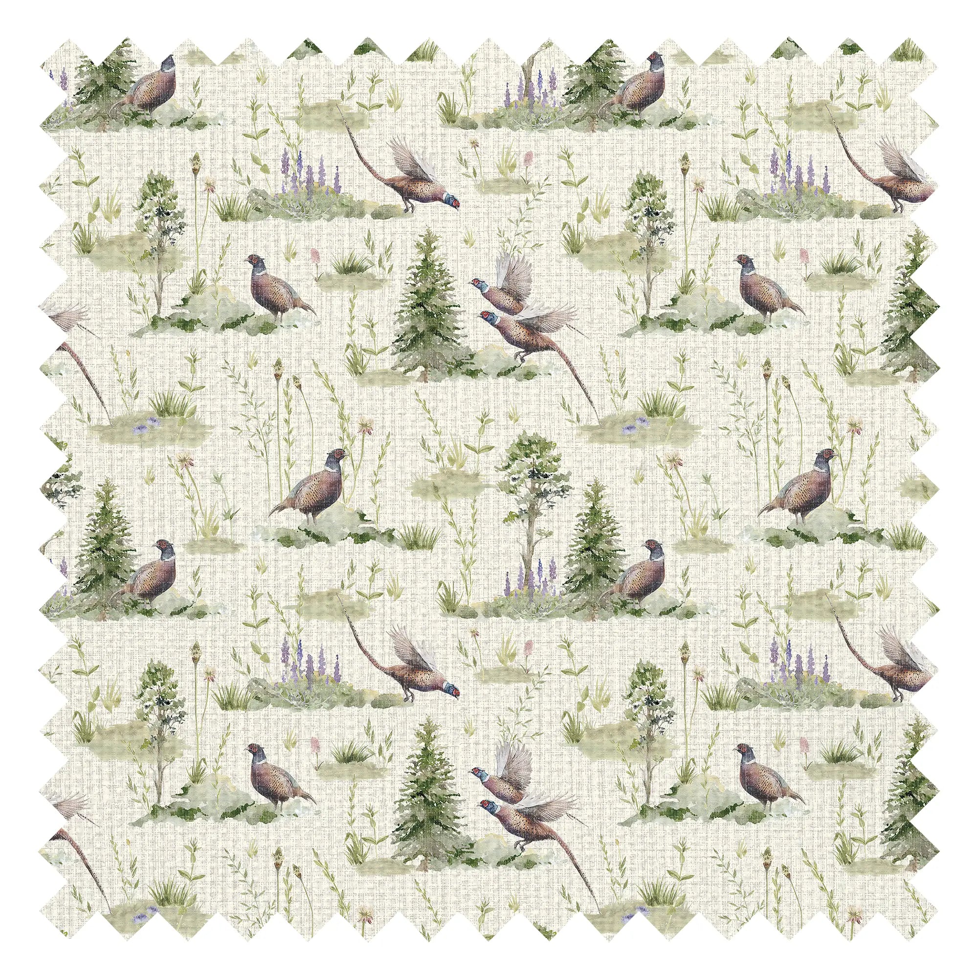 Pheasant Meadow Fabric in Cream