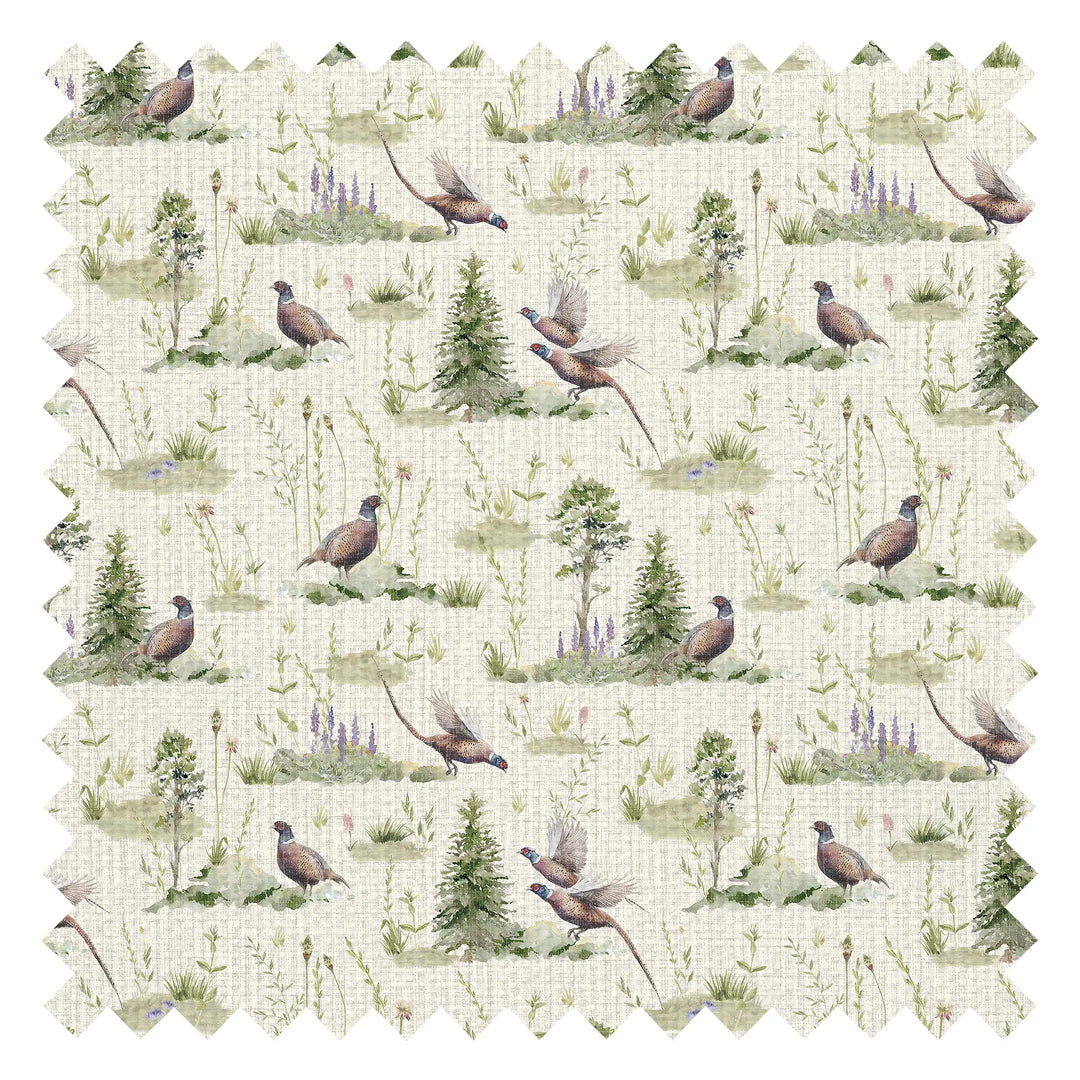 Pheasant Meadow Fabric in Cream