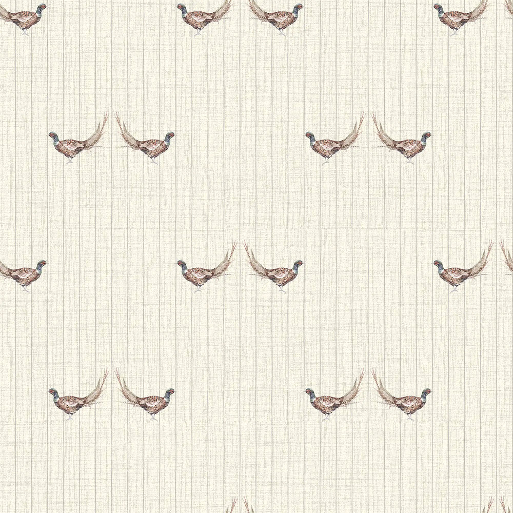 Brace Stripe Wallpaper in Cream