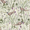 Highland Meadow Wallpaper in Cream, Sage and Lavender