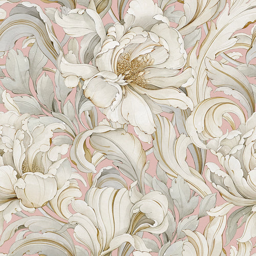 Sample of Lily of the Manor Wallpaper in Dusty Pink