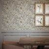 Lily of the Manor Wallpaper in Vintage Grey