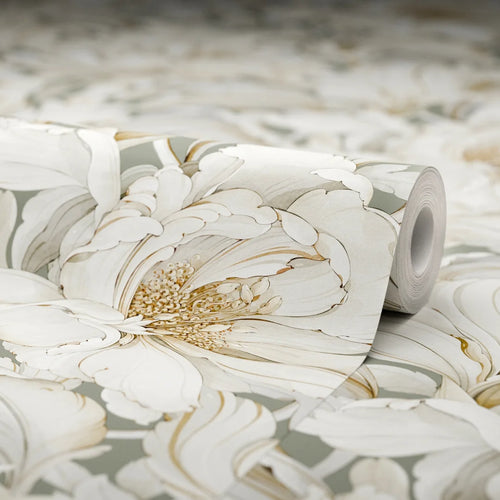 Lily of the Manor Wallpaper in Wild Nettle Green