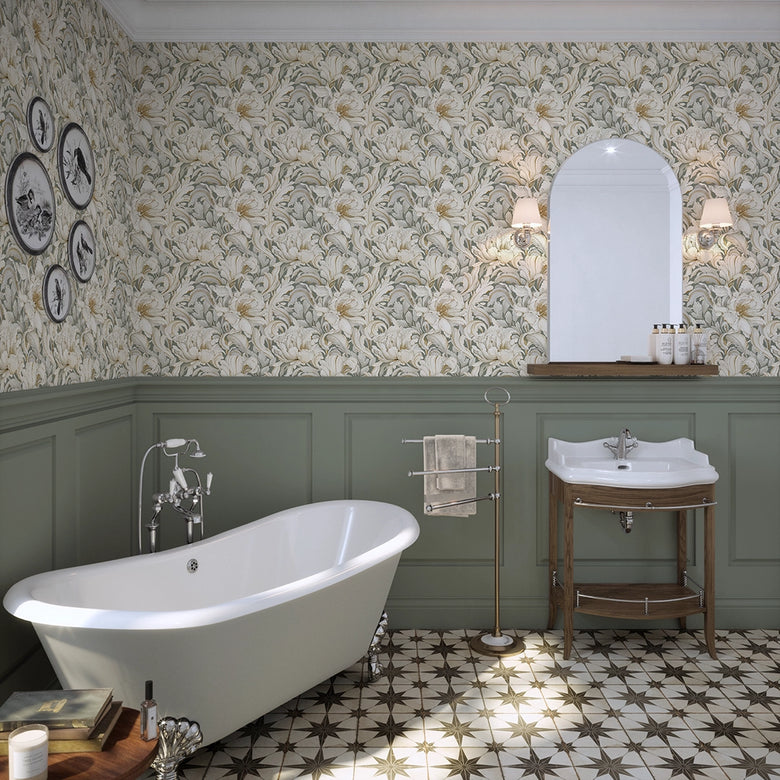 Lily of the Manor Wallpaper in Wild Nettle Green