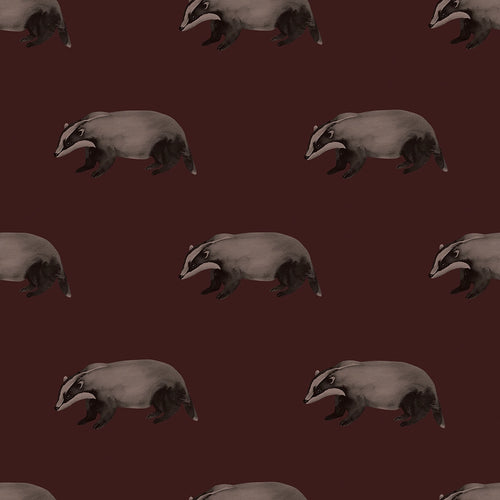 Sample of Lord Brocktree Wallpaper in Garnet