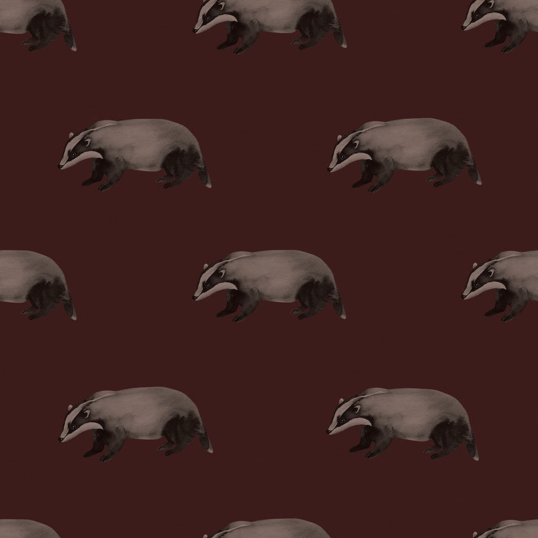 Sample of Lord Brocktree Wallpaper in Garnet