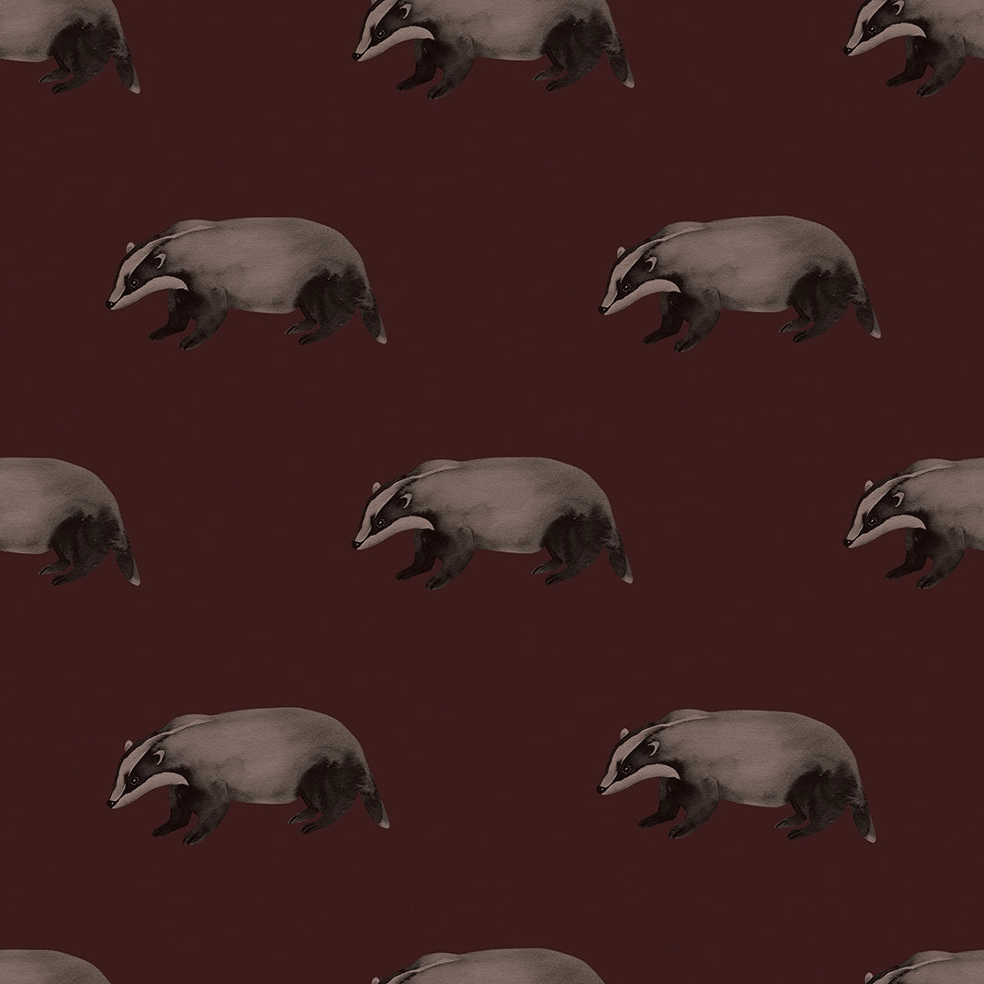 Lord Brocktree Wallpaper in Garnet