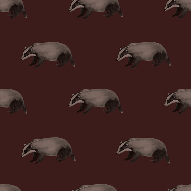 Lord Brocktree Wallpaper in Garnet