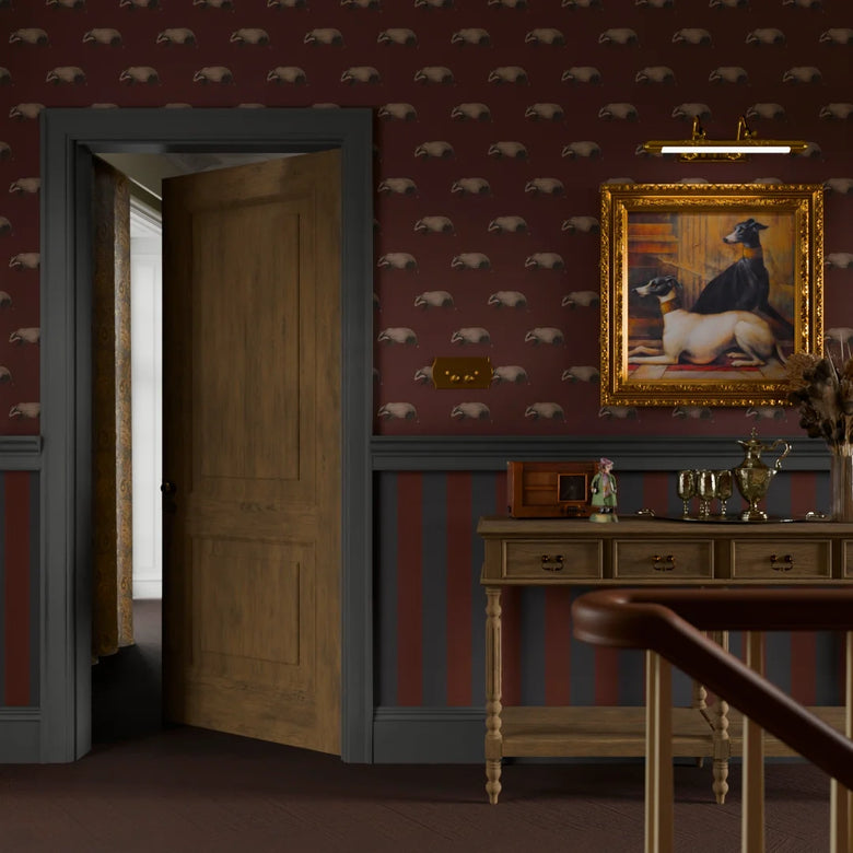 Lord Brocktree Wallpaper in Garnet