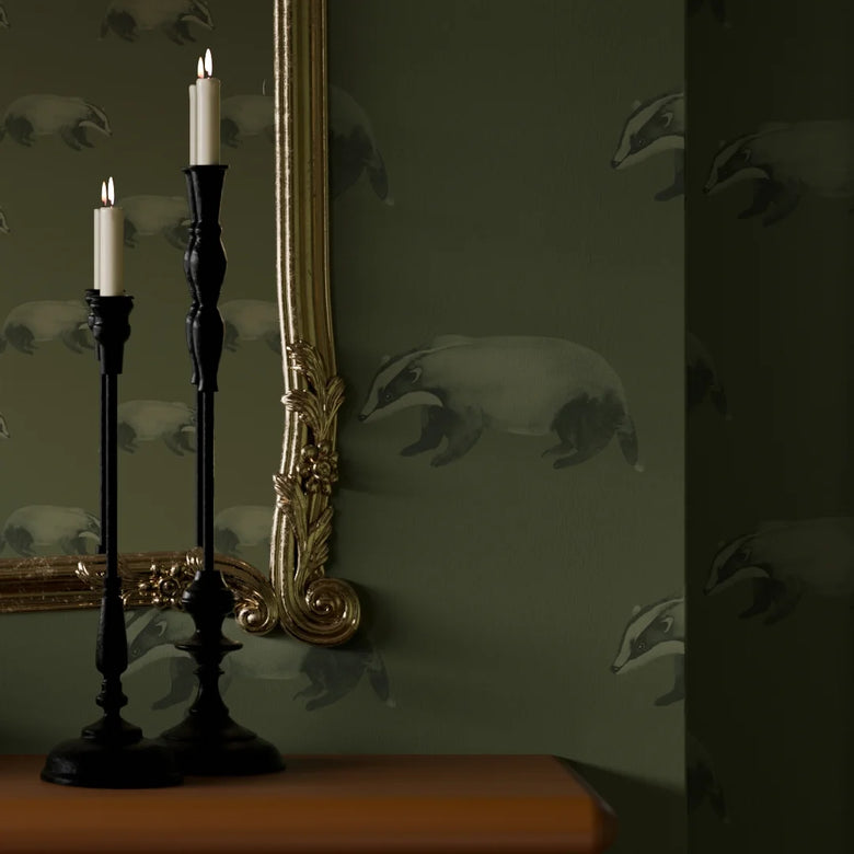 Lord Brocktree Wallpaper in Gentleman Green