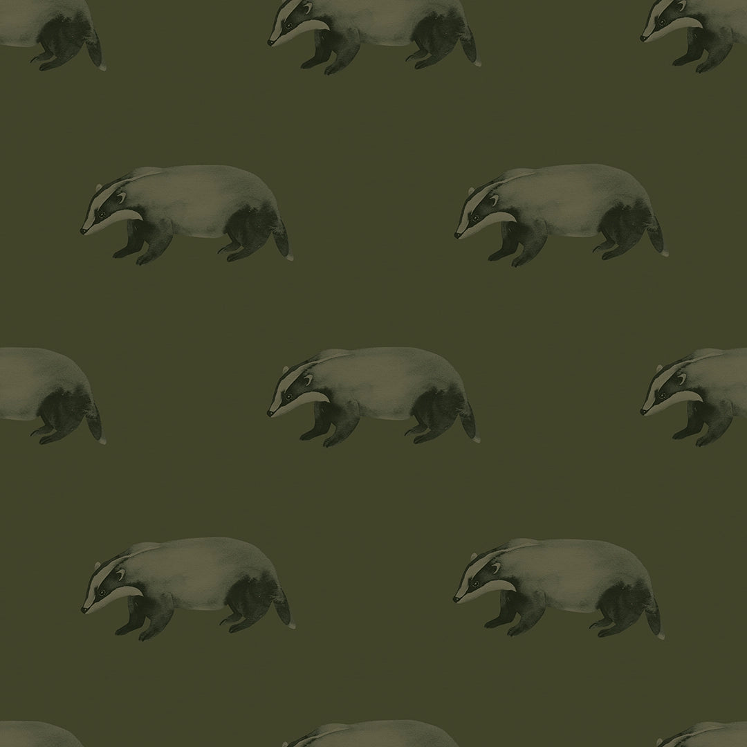 Sample of Lord Brocktree Wallpaper in Gentleman Green