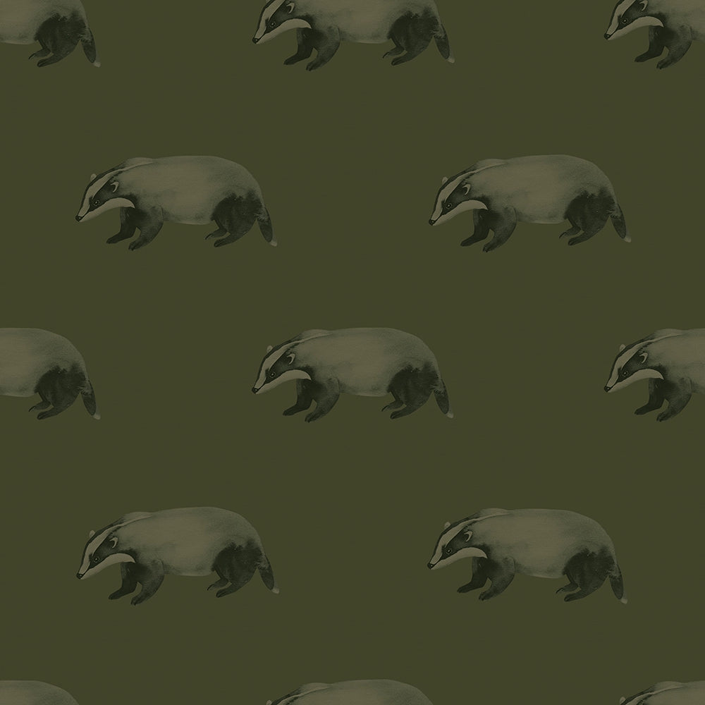 Lord Brocktree Wallpaper in Gentleman Green