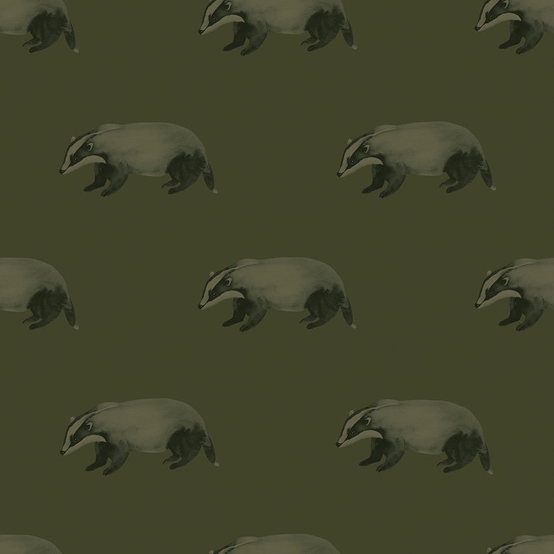 Lord Brocktree Wallpaper in Gentleman Green