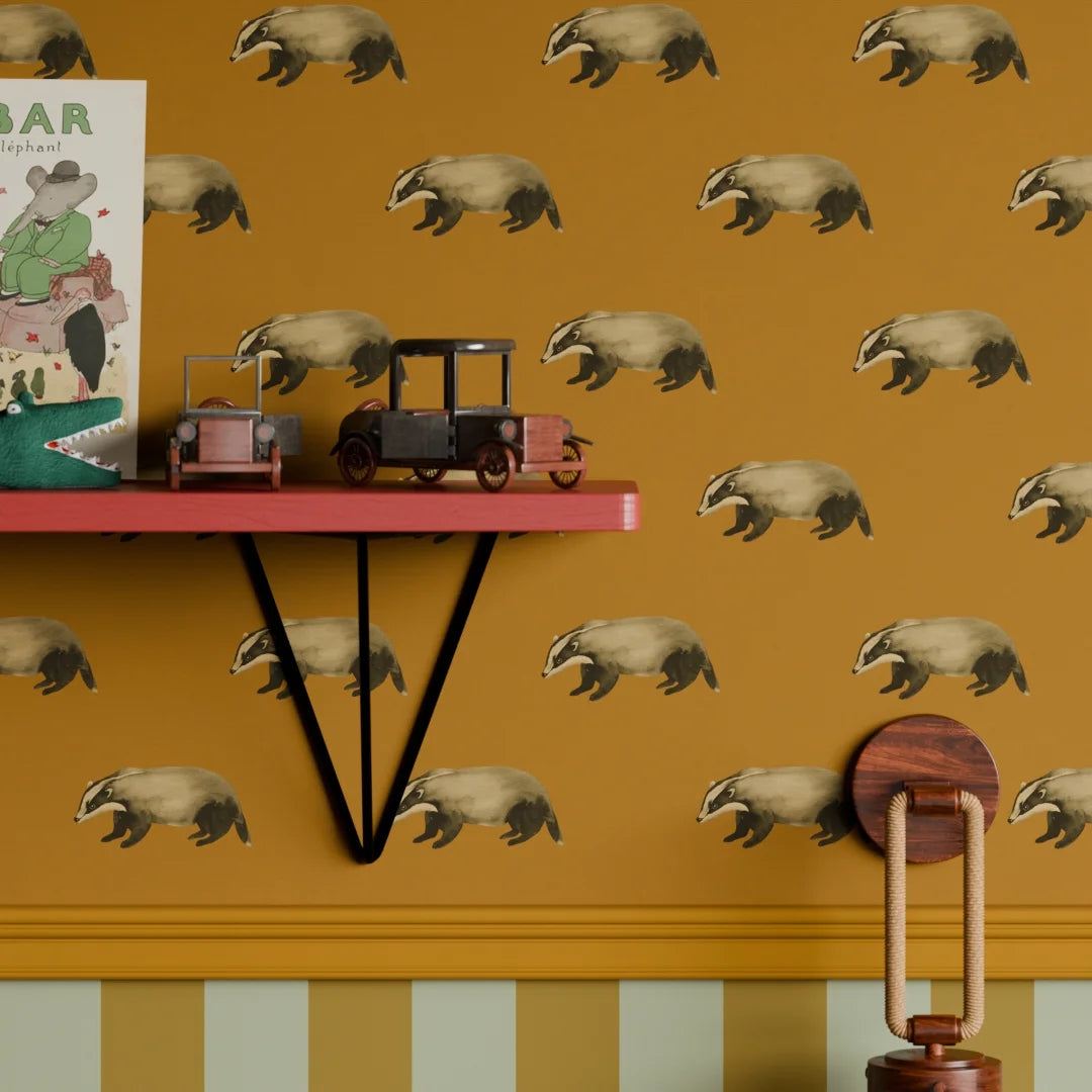 Lord Brocktree Wallpaper in Mustard