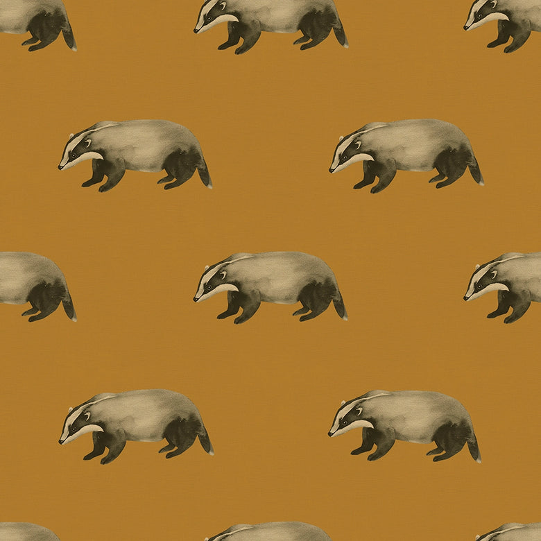 Sample of Lord Brocktree Wallpaper in Mustard