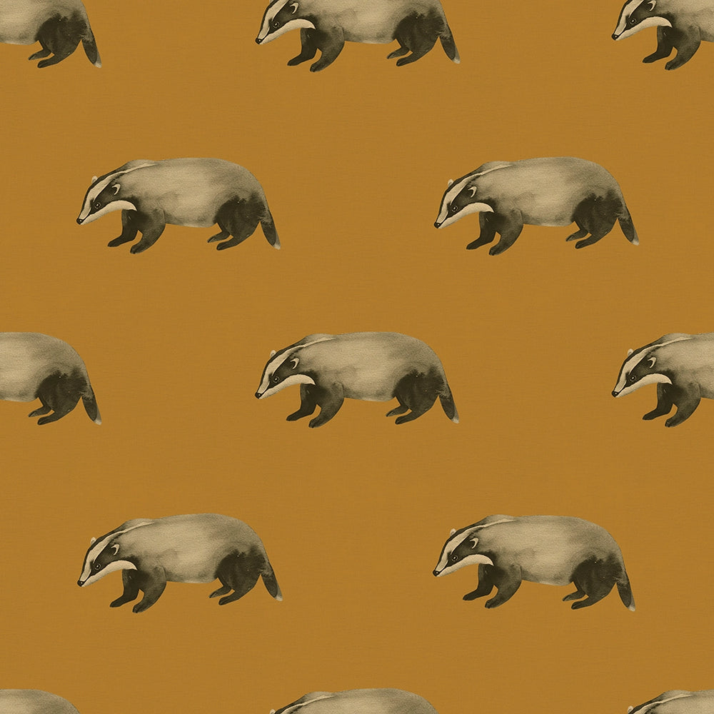 Lord Brocktree Wallpaper in Mustard