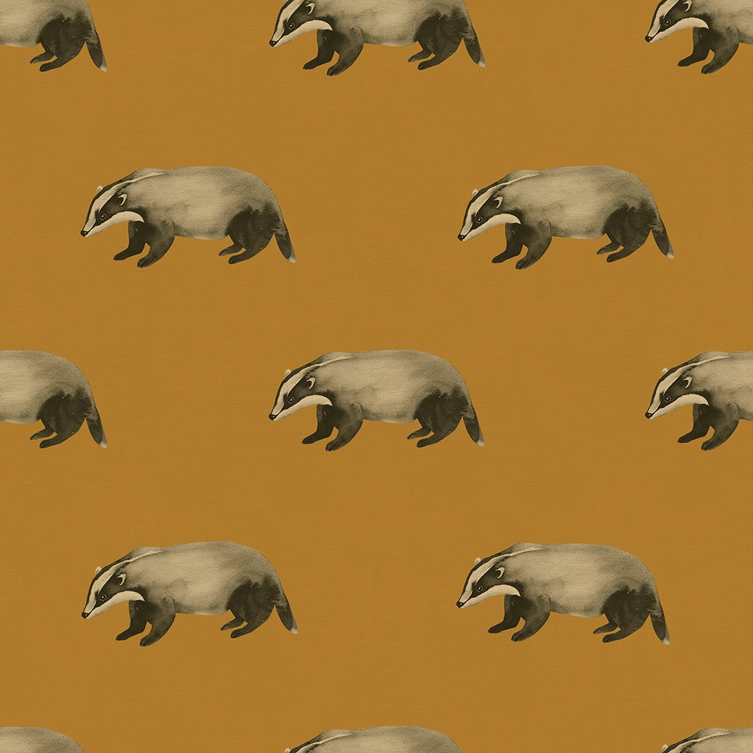 Lord Brocktree Wallpaper in Mustard