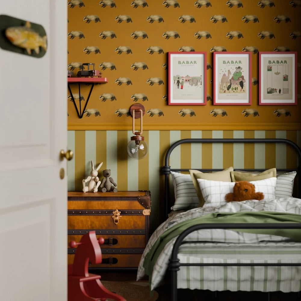 Lord Brocktree Wallpaper in Mustard