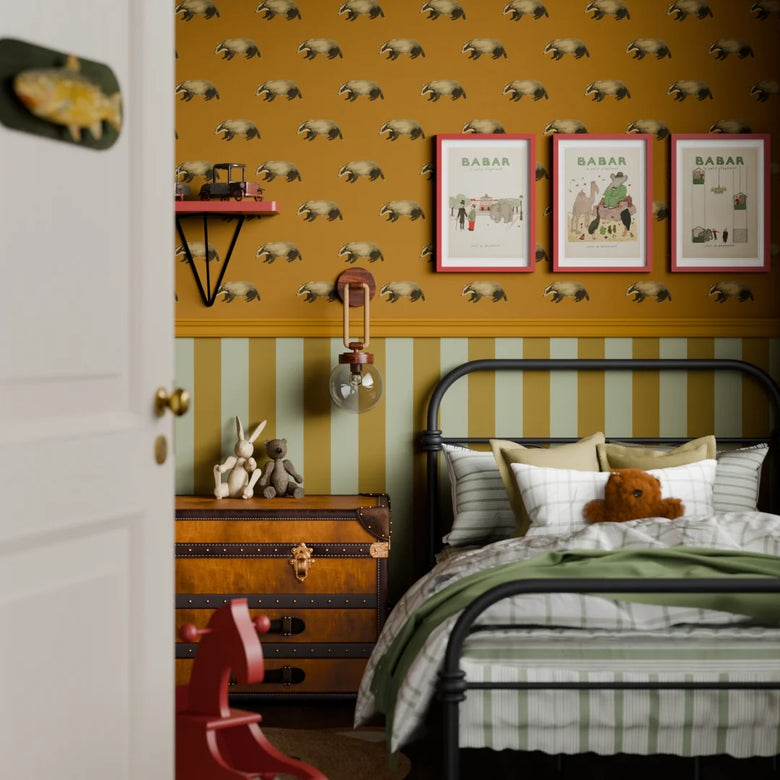Lord Brocktree Wallpaper in Mustard
