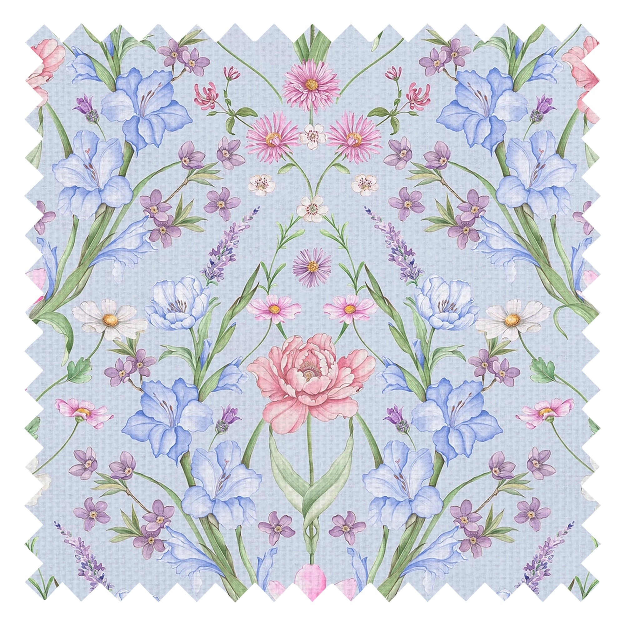 Maisie Fabric in Cerulean Blues and Pinks
