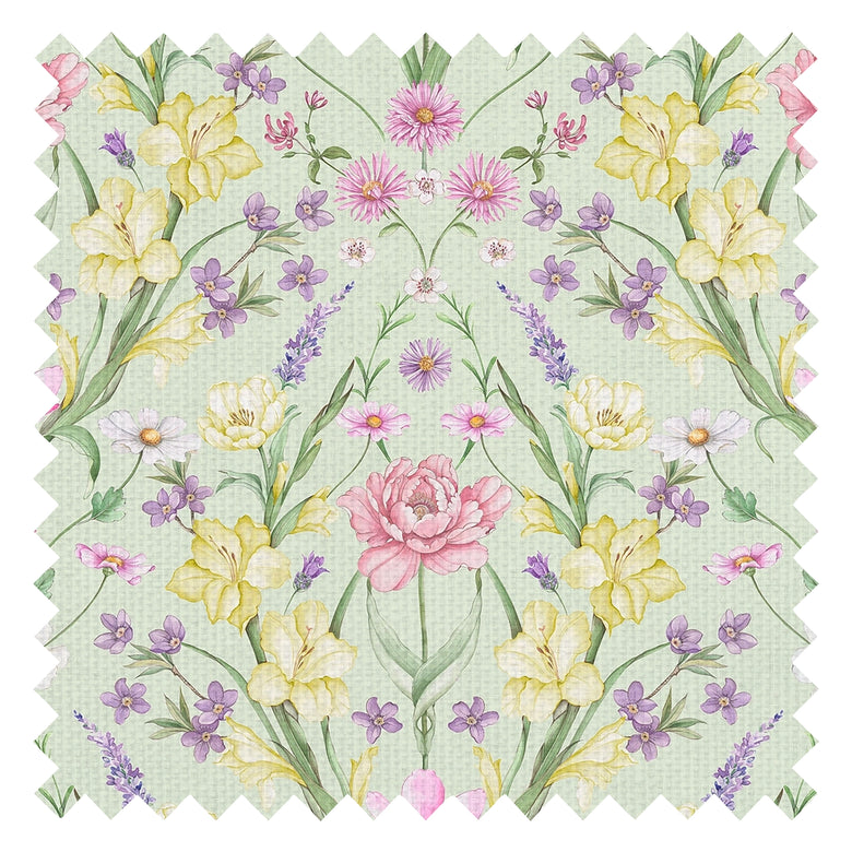 Maisie Fabric in Spring Hues on Sage