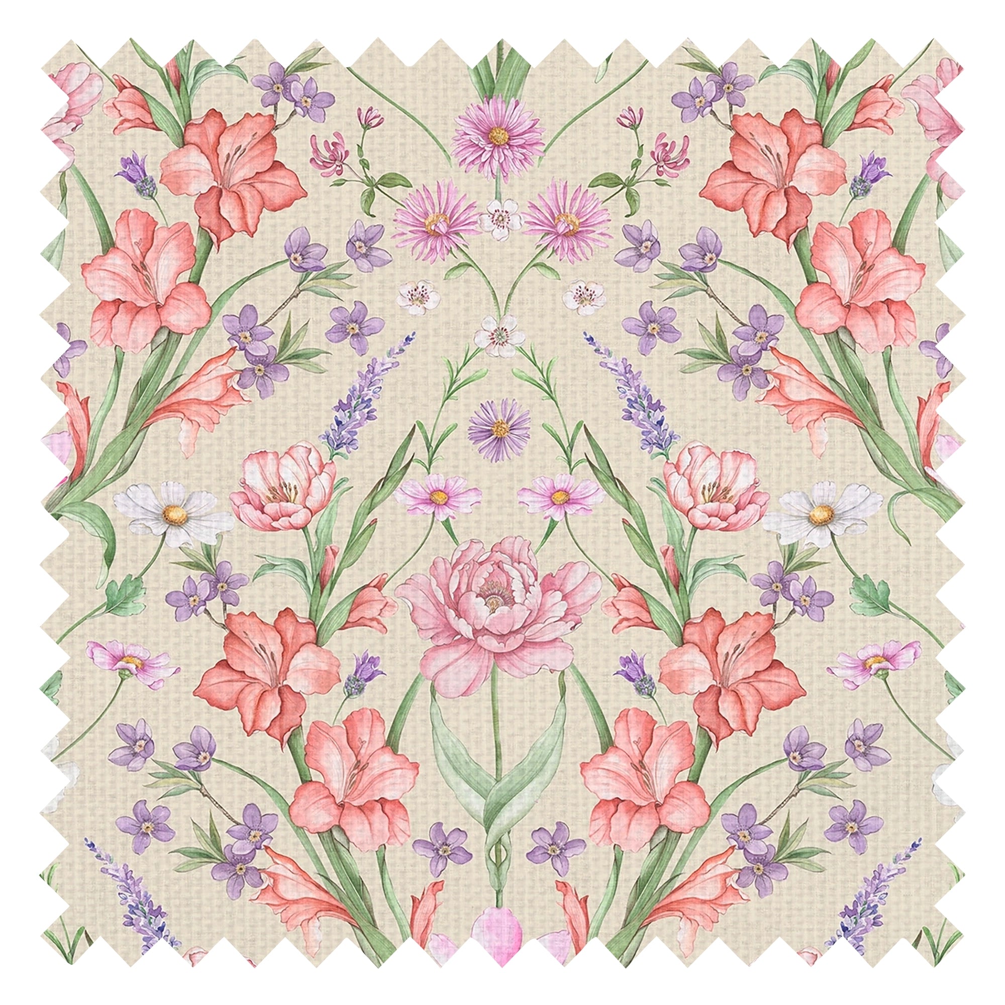 Maisie Fabric in Summer Pinks and Oranges