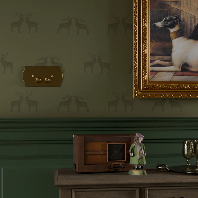 Majestic Stag Wallpaper in Gentleman Green