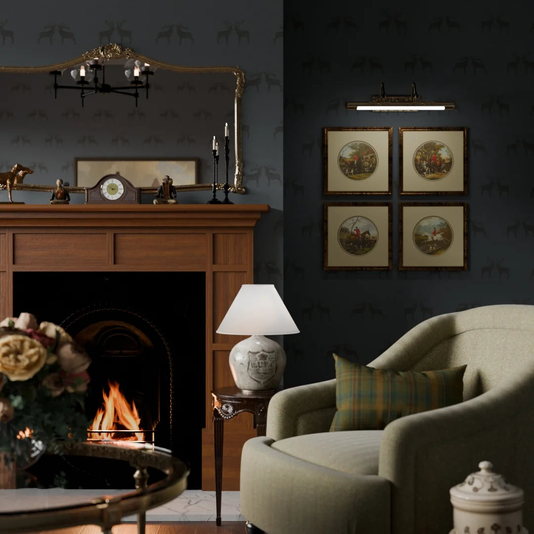 Majestic Stag Wallpaper in Oxford Blue