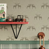 Majestic Stag Wallpaper in Warm Grey