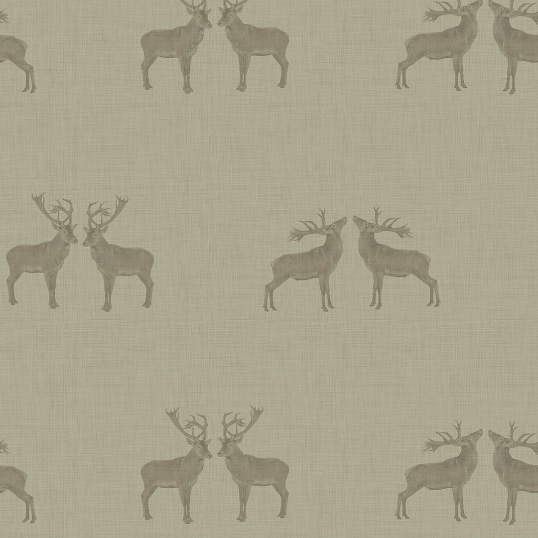 Sample of Majestic Stag Wallpaper in Warm Grey