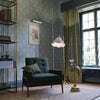 Massena Palace Wallpaper in Mineral and Vintage Cream