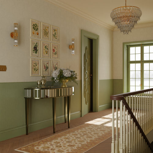 Massena Palace Wallpaper in Stone and Cream